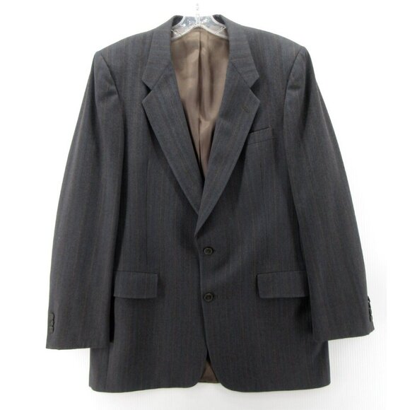 VINTAGE Christian Dior Sport Coat 42 Blazer Jacket Wool Pinstriped *